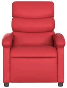 Piros műbőr dönthető fotel