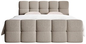 Kontinentális franciaágy 140 cm Cirsten 140C (ágyráccsal és matraccal) (tárolóhellyel) (világosszürke). Akció -15%. 1100164