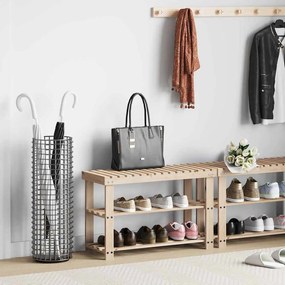 vidaXL tömör fenyőfa 2 az 1-ben cipőpolc ülőfelülettel