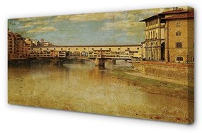 Canvas képek Olaszország River Bridges épületek 140x70 cm