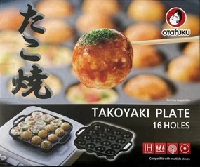 Japán öntöttvas serpenyő Takoyaki 16 lyukú Otafuku Japán