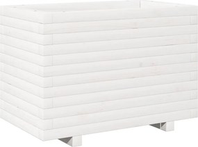 vidaXL fehér tömör fenyőfa virágláda 70 x 40 x 49,5 cm