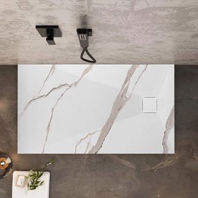 Zuhanytálca Magnum CARRARA WHITE 90x120