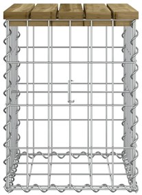 impregnált fenyőfa gabion kerti pad 33 x 31 x 42 cm