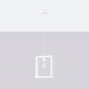 Sollux SL.1312 - Csillár zsinóron ARIES 1xE27/15W/230V bükkfa/fehér