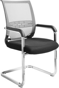 Tárgyalószék, fekete/szürke, FAJE