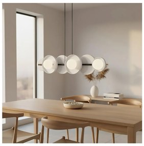 Kábelre függesztett csillár MODEL 6xG9/8W/230V fehér