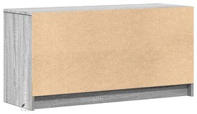 szürke sonoma színű szerelt fa LED-es TV-szekrény 100x34x50 cm