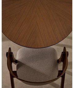 Étkezőasztal diófa dekoros asztallappal 110x180 cm Naanim – Kave Home