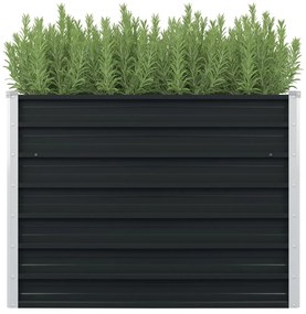 vidaXL antracitszürke horganyzott acél kerti magaságyás 100x100x77 cm