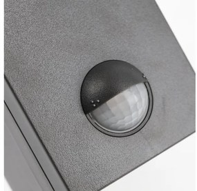 Lámpa Fali lámpa PARIS mozgásérzékelővel ,10W, 900 lm, IP54, AC220-240V, 50/60Hz, fénykibocsátás 140°,hatótávolság 9m,4000K, fekete