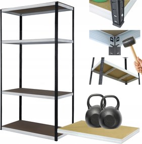 Fém tároló állvány garázs állvány Helios 180x100x30cm 4Px275kg