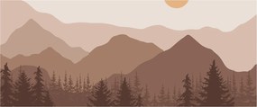 Kép - Barna hegyek N⁰1 (120x50 cm)
