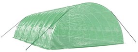 zöld acélvázas melegház 60 m² 10 x 6 x 2,85 m