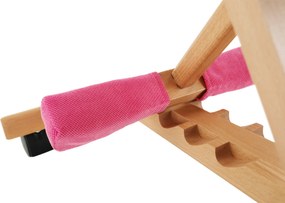 Ergonomikus térdelőszék, rózsaszín/bükkfa, GROCO