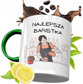 Zöld Bögre Baristáknak Születésnapi Ajándék fényképes nyomtatással