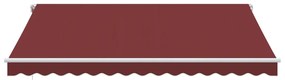burgundi vörös kézzel kihúzható LED-es napellenző 400 x 300 cm
