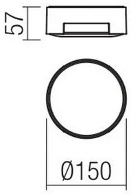 Redo 90003 - LED Kültéri mennyezeti lámpa SKOR LED/12W/230V IP54 szürke