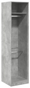 betonszürke szerelt fa ruhásszekrény 50 x 50 x 200 cm