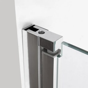Stuxi Bari Fix 180 cm (80+100) széles nyíló zuhanyajtó fix fallal, 6 mm vízlepergető üveggel, króm profillal, 195 cm magas