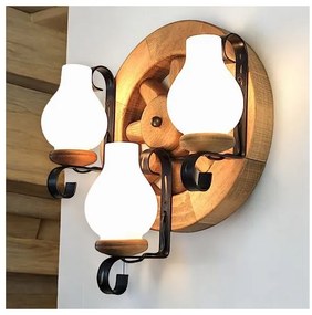 Brilagi - Fali lámpa ROATA APLICA 3xE14/40W/230V bükkfa