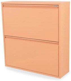 Lazacszínű fém billenő ajtós cipőtartó 75x77,5x22,5 cm Billy – Spinder Design