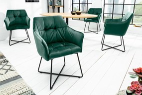 BERNARD design bársony szék - zöld