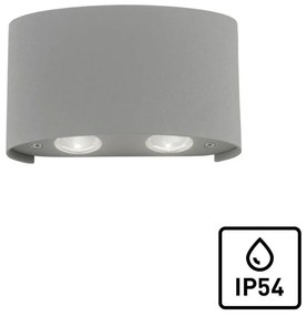 ZUMA LINE 9487-21 CARLO Modern Kültéri Fali Lámpa Ezüst LED IP44