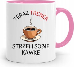 Edzőnőnek Edzőterem Bögre Rózsaszín, fényképes nyomott mintával