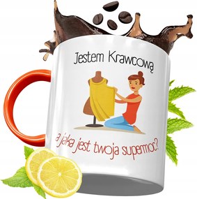 Narancssárga Bögre Szabónak Születésnapi Ajándék fényképes nyomtatással