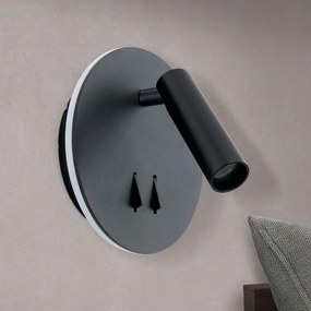 Orion WA 2-1467 - LED Fali spotlámpa LENNY LED/6W/230V + LED/3W fekete