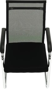 Tárgyalószék, fekete/ezüst, ESIN