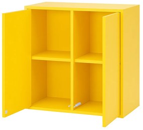 Boxie 2 ajtós fali szekrény 80x80x37 cm sárga