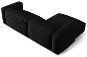 Fekete moduláris sarokkanapé (bal oldali) Martina – Micadoni Home