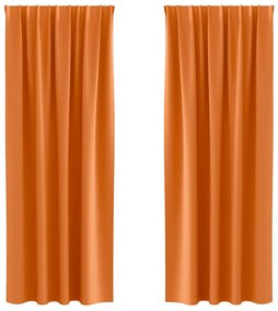 Függönyök 2 pcs Fényes narancssárga 245x140cm Poliészter