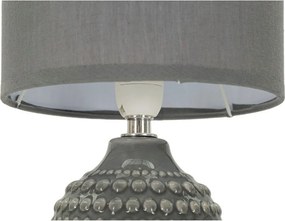 Szürke kerámia asztali lámpa textil búrával (magasság 30,5 cm) Points – Mauro Ferretti