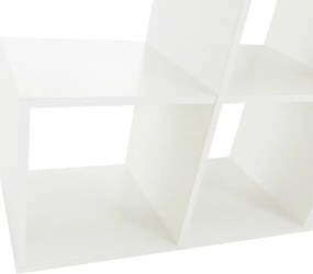 könyvespolc piramis, fehér, laminált DTD, NORAH