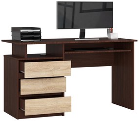 PC asztal Bronte  (wenge + szonoma tölgy). Akció -16%. 1069692