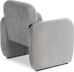Pihenőfotel szürke színben, bársony kárpittal TOGO