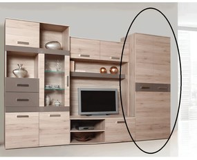 Nappali bútor, tölgy san marino/latte magasfényű HG, ASSOR