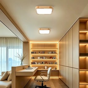 Brilagi - dimmelhető LED lámpa WOODLINE SQUARE LED/48W/230V tölgy 40x40 cm + távirányító