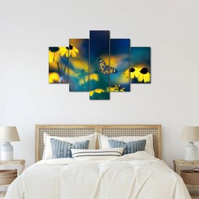 Kép - Sárga pillangó virággal (150x105 cm)