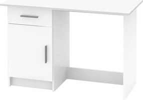 Univerzális PC asztal, fehér, SIRISS NEW