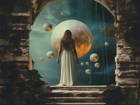 Poszter 20x15cm Színház a romok portálján