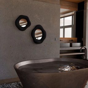Dekoratív tükör Szett (2 db)Wabi Sabi Lune - Fekete