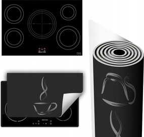 Vinil Tűzhelyvédő Szőnyeg Asztallap 90x52 szürke kávé