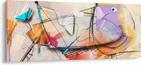 Kép - absztrakció, madár (120x50 cm)