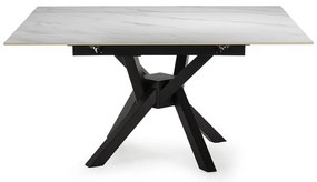 Bővíthető étkezőasztal kő asztallappal, hosszabbító asztallappal 90x150 cm Arlene – Marckeric