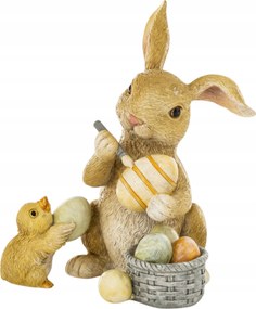 Nyuszi figura tojásfestő húsvéti dekoráció tavaszi dekoráció