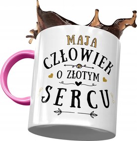 Rózsaszín bögre Maja Barátnő Feleség Nyomtatott Fotóval